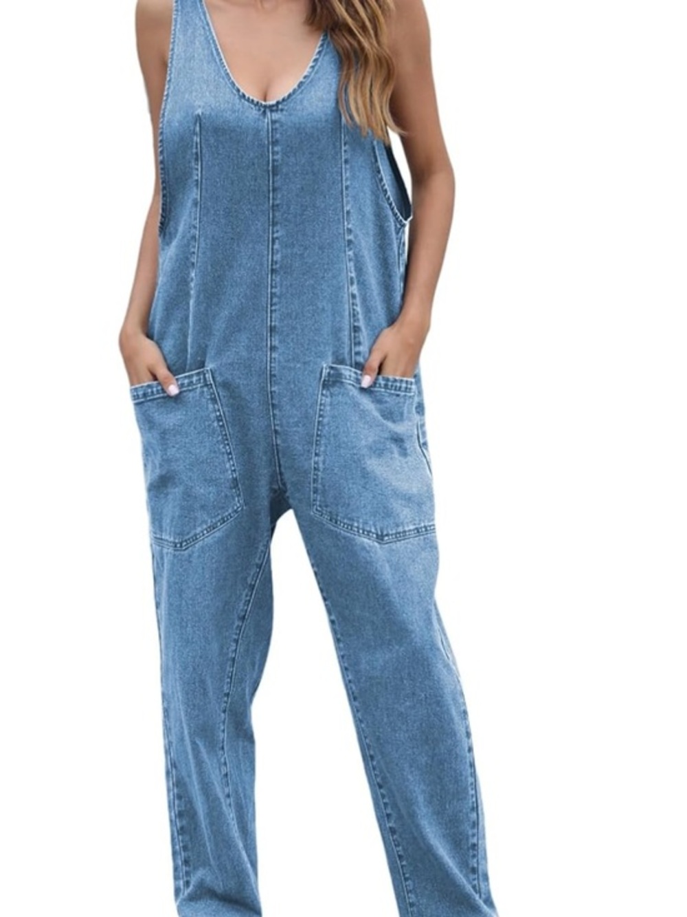 NWOT High Roller Medium Blue Denim Womens Jumpsuit Jeans Overalls